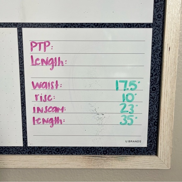 Lands End Women Serious Sweats Pants 1X Blue White Gingham Capri Pull On Elastic - Picture 9 of 9